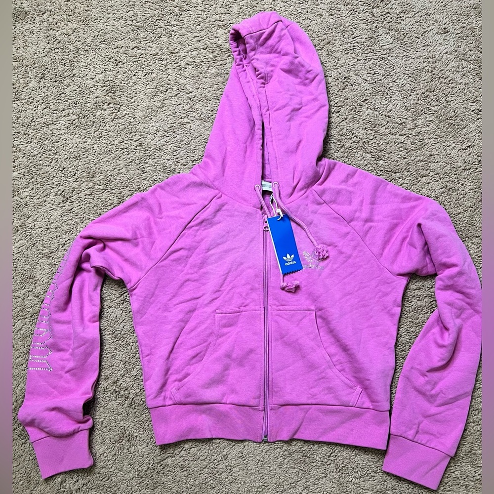 BNWT, Adidas Women’s Cropped Track Jacket, size Medium, never worn, lt purple